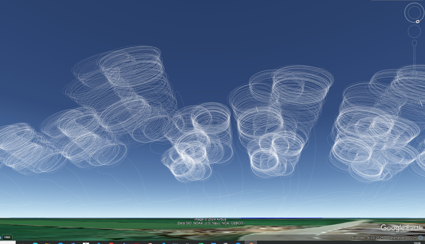 Visualisation of circular motions against the sky
