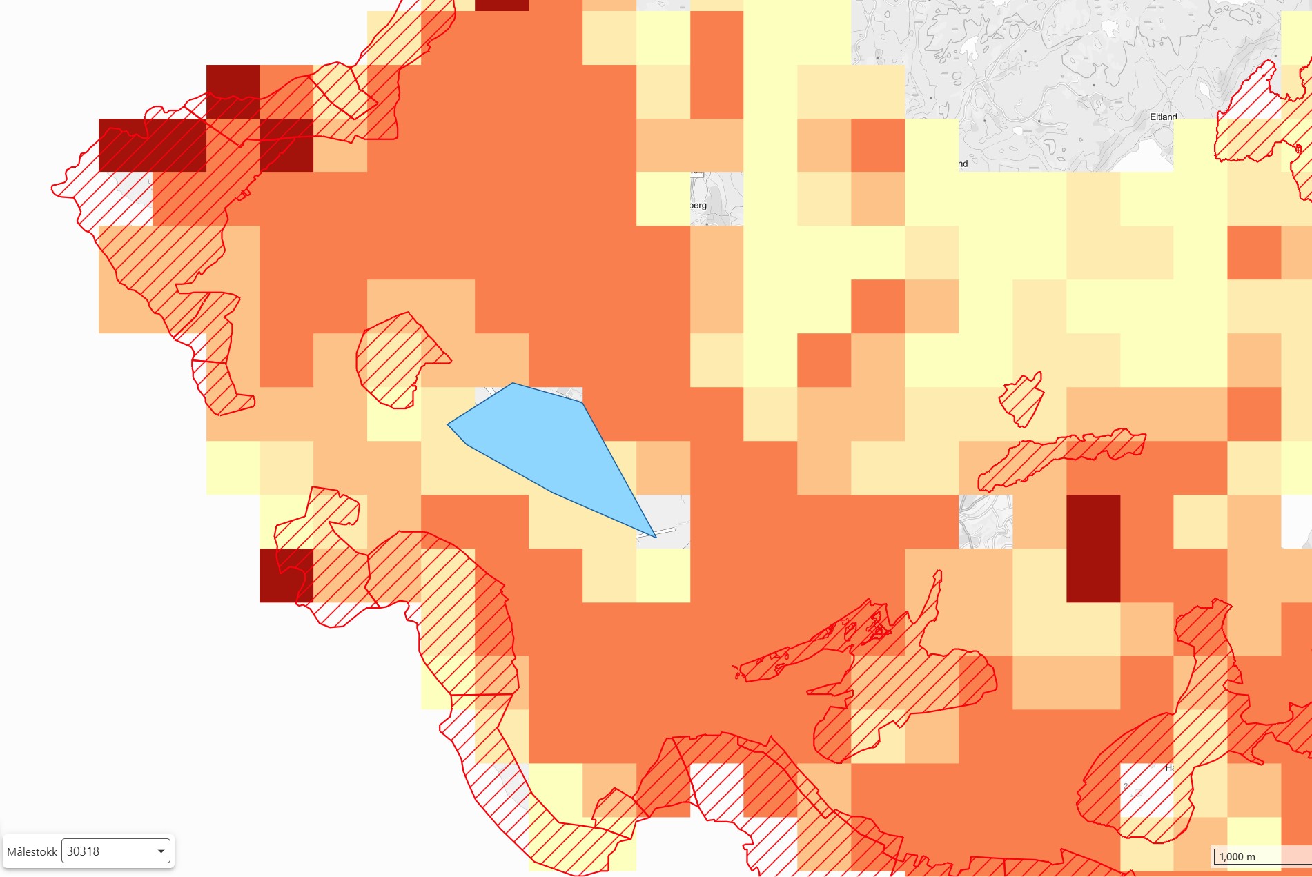 Map with protected areas and species hotspots